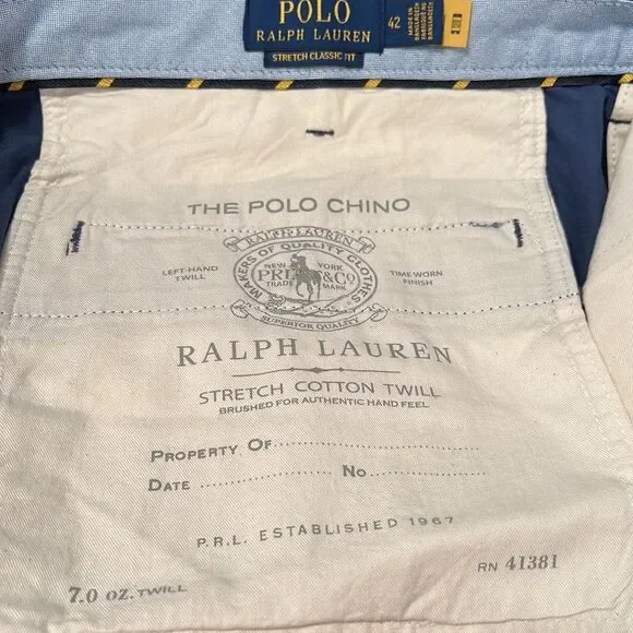 Polo Ralph Lauren - Men’s Chino Shorts - Stretch Classic Fit - 42W - Picture 3 of 4